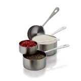 Focus Foodservice 864 4 Piece Measuring Cup Set - 1 Cup ,.5 Cup , 1-3 Cup ,.25 Cup - Pack Of 4