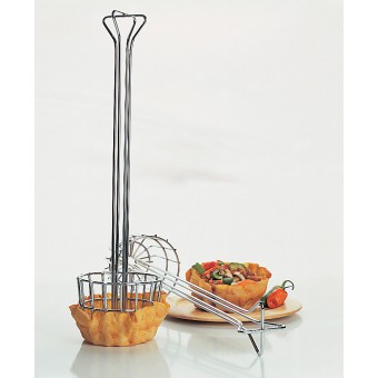 Large Tortilla Fryer Basket, Chrome Plated, 6.25 In. X 25 In. H - Pack Of 2