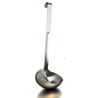 Focus Foodservice 11688 Stainless Steel Skimming Ladle. 6.5 Oz. Bowl Capacity. - Pack Of 6