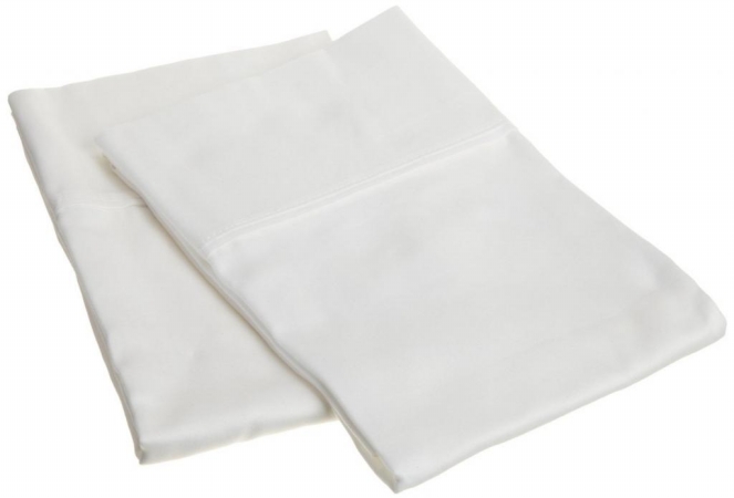 400 Thread Count Egyptian Cotton King Pillowcase Set Solid White