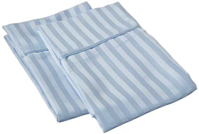 Microfiber King Pillowcases Stripe Light Blue