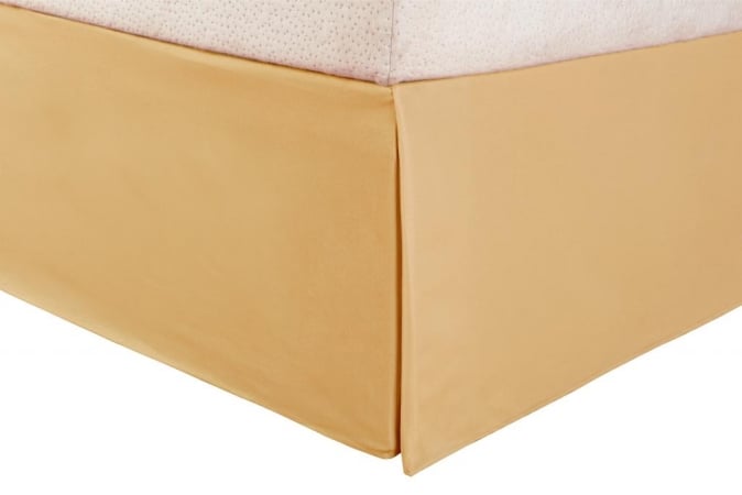 Microfiber Twin XL Bedskirt Solid Gold