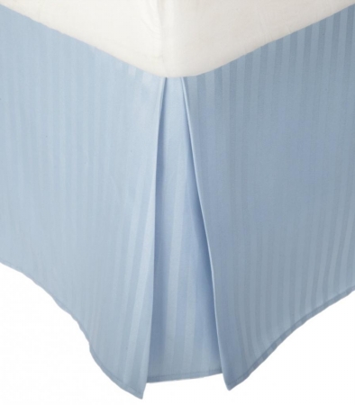 Microfiber Twin Xl Bedskirt Stripe Light Blue