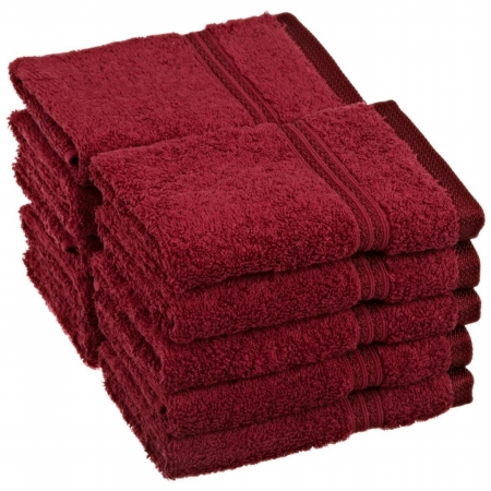 Egyptian Cotton 10-piece Face Towel Set Burgundy