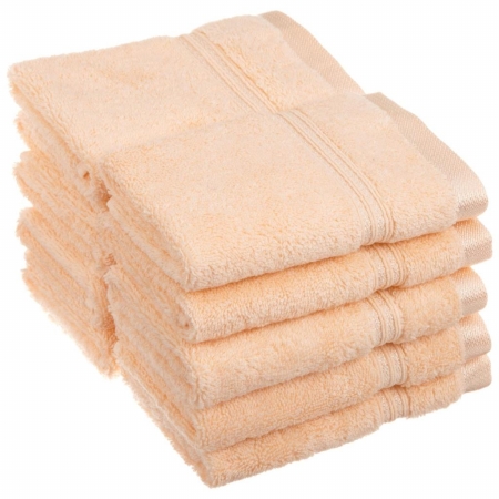 Egyptian Cotton 10-piece Face Towel Set Peach