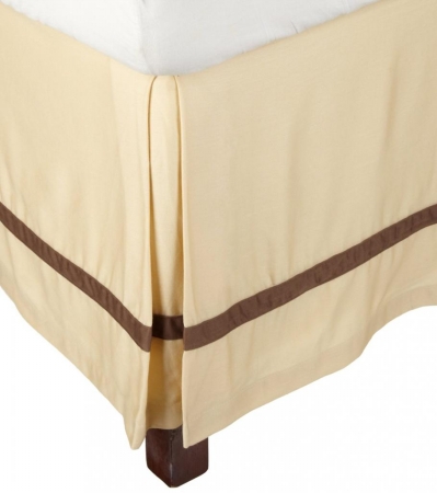 Hotel Collection 300 Thread Count Cotton Bedskirt California King-honey/mocha