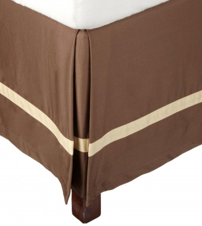 Hotel Collection 300 Thread Count Cotton Bedskirt Full-mocha/honey