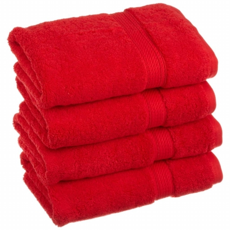 900gsm Egyptian Cotton 4-piece Hand Towel Set Red