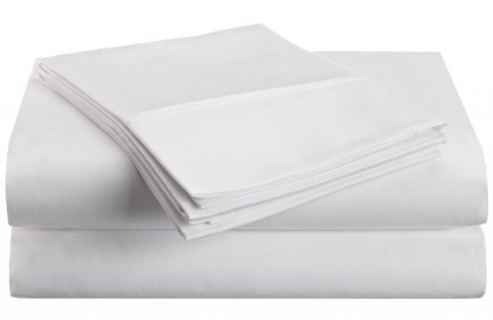 Microfiber Queen Sheet Set Solid White