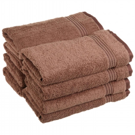 Egyptian Cotton 8-piece Hand Towel Set Mocha