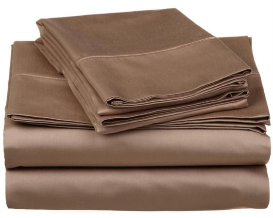 530 Thread Count Egyptian Cotton Twin Xl Sheet Set Solid Taupe