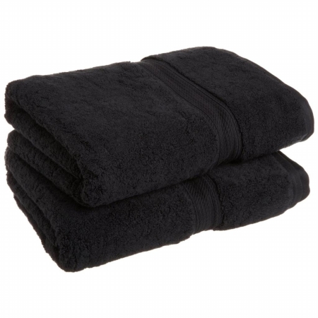 900gsm Egyptian Cotton 2-piece Bath Towel Set Black