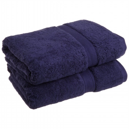 900gsm Egyptian Cotton 2-piece Bath Towel Set Navy Blue