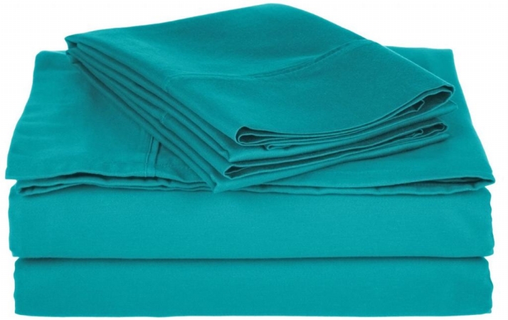 Cotton Rich 800 Thread Count Solid Sheet Set Twin Xl-teal