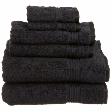 Egyptian Cotton 6-piece Towel Set Black