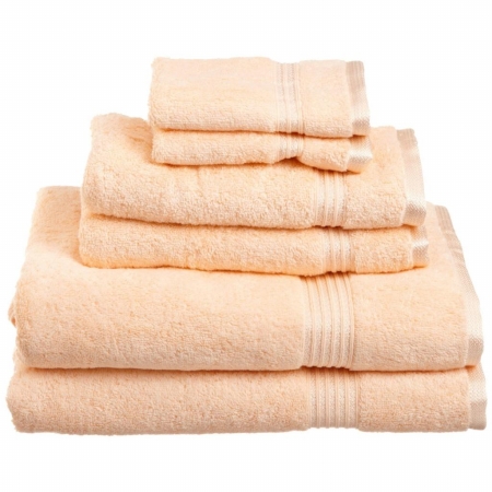 Egyptian Cotton 6-piece Towel Set Peach