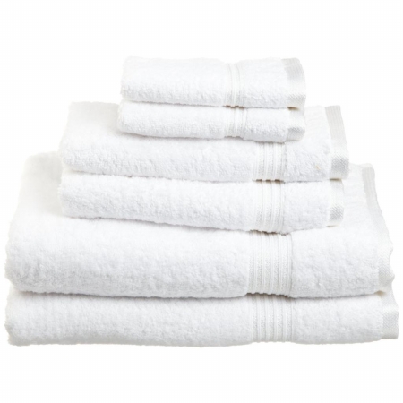 Egyptian Cotton 6-piece Towel Set White