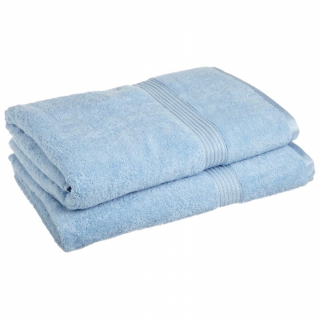 Egyptian Cotton 2-piece Bath Sheet Set Light Blue