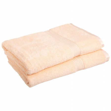 Egyptian Cotton 2-piece Bath Sheet Set Peach