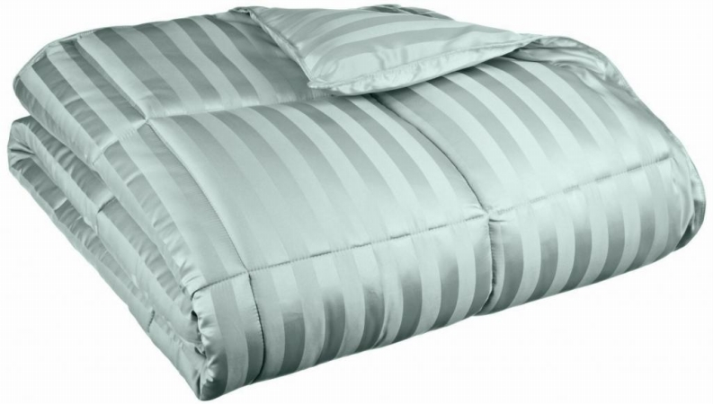 All Season Wide Stripes Down Alternative Comforter Twin/twin Xl-jade