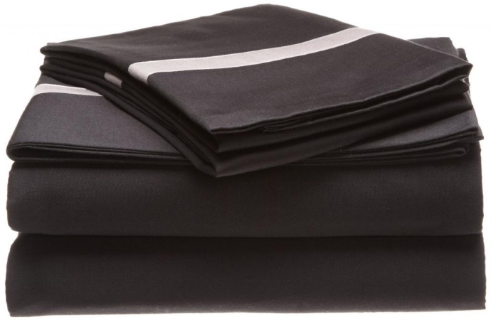 Hotel Collection 300 Thread Count Cotton Sheet Set King-black/grey