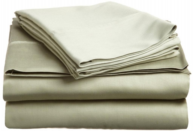 400 Thread Count Egyptian Cotton California King Sheet Set Solid Sage