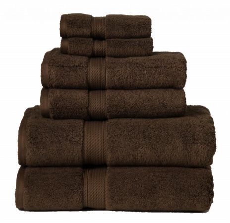 900gsm Egyptian Cotton 6-piece Towel Set Chocolate