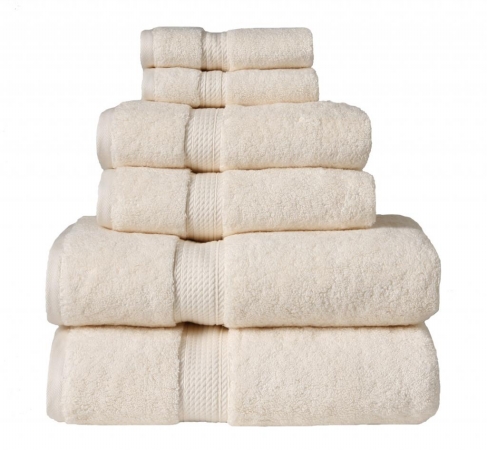900gsm Egyptian Cotton 6-piece Towel Set Cream