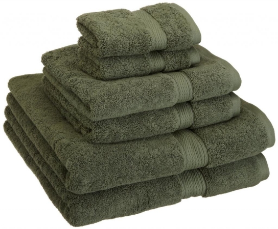 900gsm Egyptian Cotton 6-piece Towel Set Forest Green