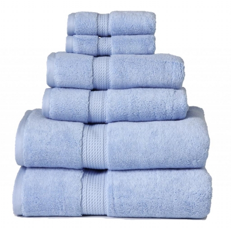 900gsm Egyptian Cotton 6-piece Towel Set Light Blue