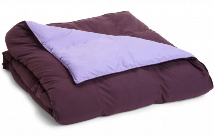 All Season Down Alternative Reversible Comforter Twin/twin Xl-plum/lilac