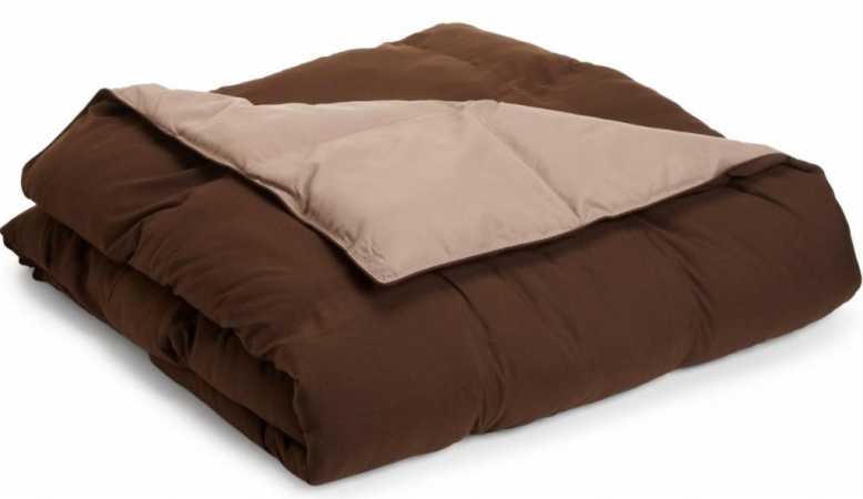 All Season Down Alternative Reversible Comforter Twin/twin Xl-taupe/chocolate