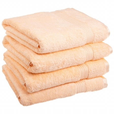 Egyptian Cotton 4-piece Bath Towel Set Peach