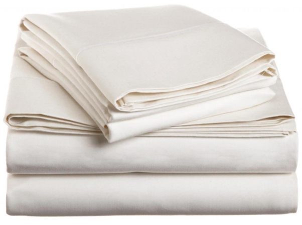 Cotton 1500 Thread Count Solid Sheet Set California King-white