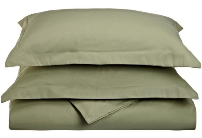 Microfiber Twin/ Twin Xl Duvet Cover Set Solid Sage