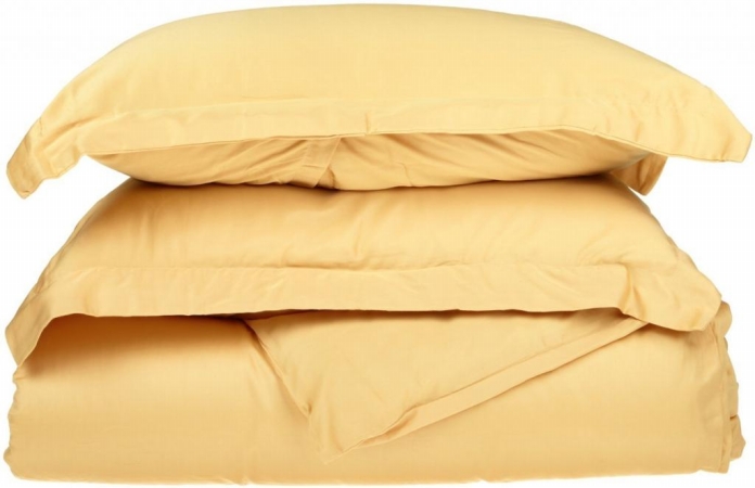 Microfiber Twin/ Twin Xl Duvet Cover Set Solid Gold