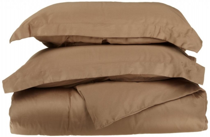 Microfiber Twin/ Twin Xl Duvet Cover Set Solid Taupe