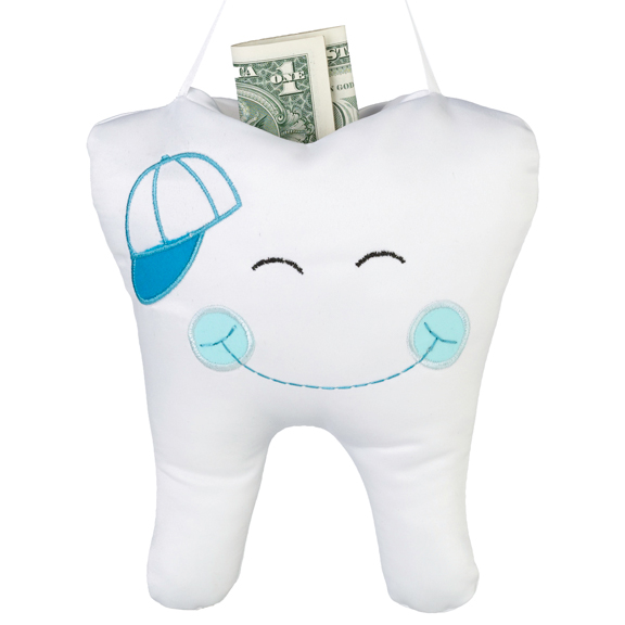 24tf401 B Tooth Pillow - Blue