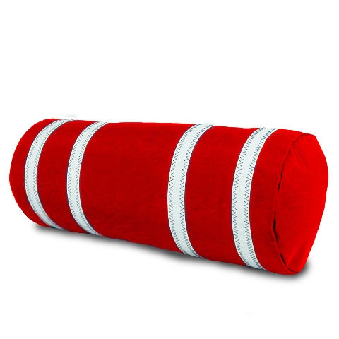 Sailorbags 530-rw Bolster Pillow Cover - Red - White