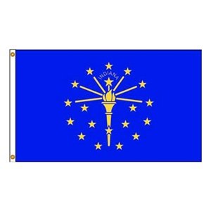 141605WE 12 in. X 18 in. Nyl-Glo Indiana Flag