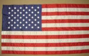 2 .5 ft. x 4 ft. Nyl-Glo U.S. Flag with Flagpole Sleeve and Leather Tab
