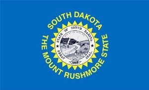 144948WE 12 in. X 18 in. Nyl-Glo South Dakota Flag