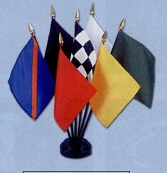 324475 4 in. X 5 in. Miniature Auto Race Flag Set