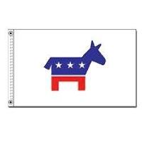 379301 Democrat Flag Nyl-Glo-3 ft. X 5 ft.