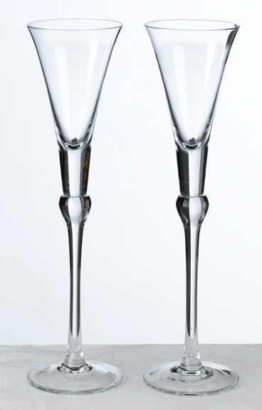 G405 C Set Of Tall Flutes -Clear