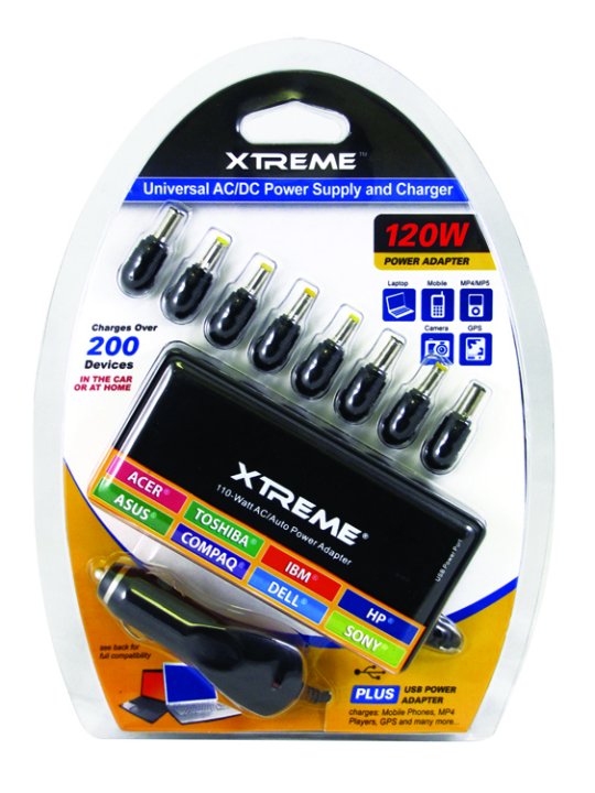 M&M Merchandisers XT-88920 120W Universal Home-Office Power Supply