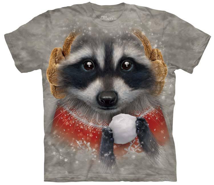 UPC 885361000285 product image for Mountain Corp. 1083907 3D Effect T-Shirt - SNOWBALL RACCOON 5XLARGE | upcitemdb.com