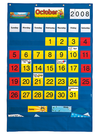 746 Pocket Chart - Calendar - English-spanish