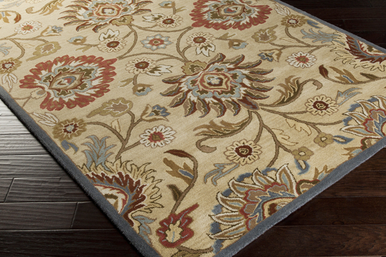 Rug Cae1116-46 4 X 6 Ft. Rectangle Brown And Beige Hand Tufted Area Area Rug
