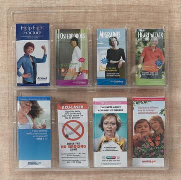 Aarco Products Lrc121 Clear-vu Pamphlet Display 4 Pamphlet Pockets